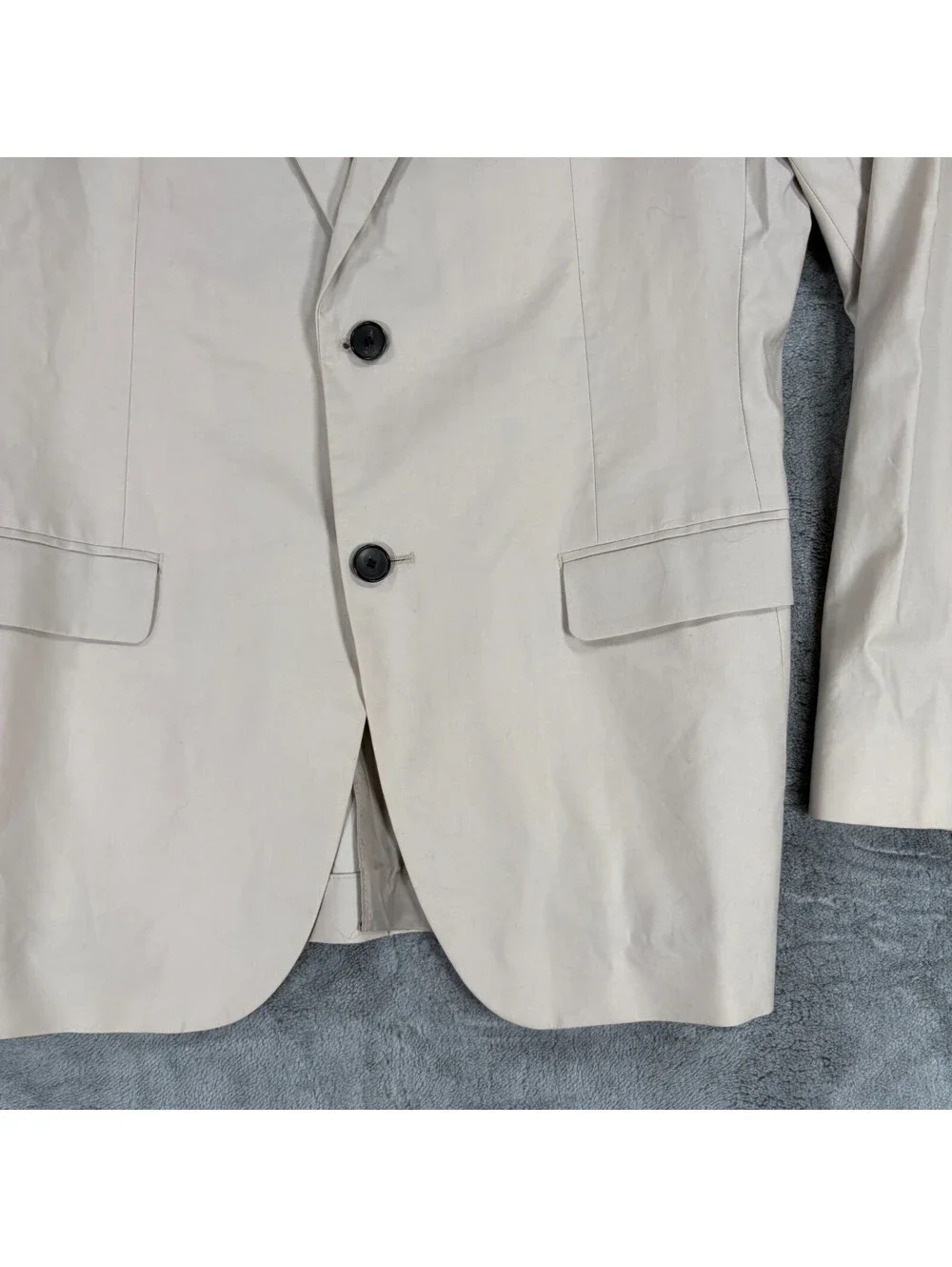 Theory Mens Blazer Jacket Beige Made In Turkey Sport Coat Two Button